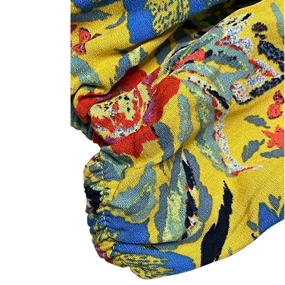 Terra & Sky Folk Floral Sunflower Babydoll Top size 1X NEW - Picture 7 of 12